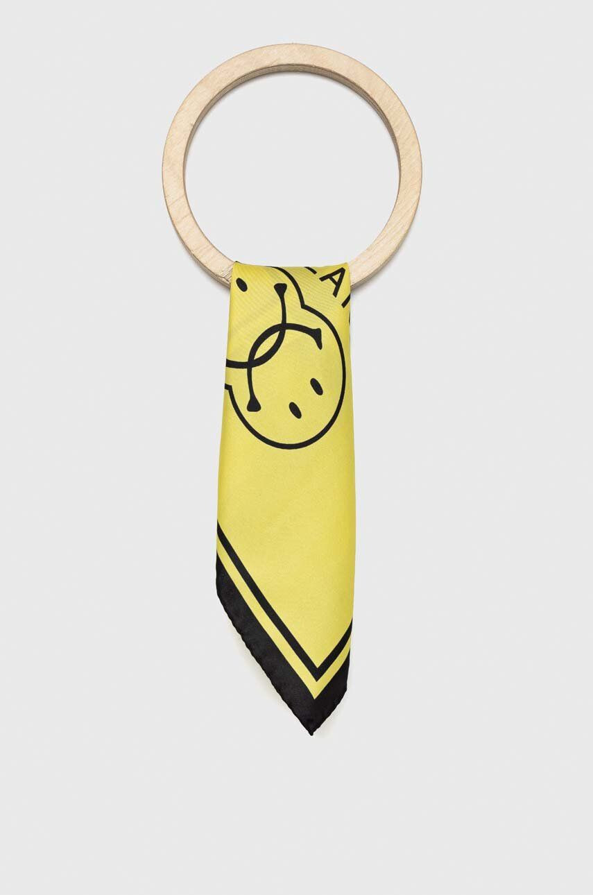 Moschino selyem zsebkendő x Smiley sárga - Pepit.hu