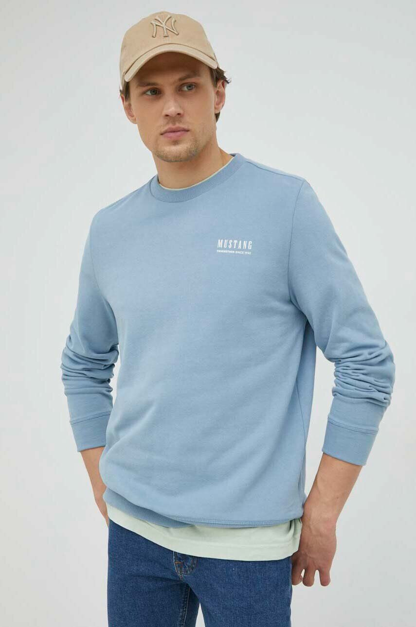 Mustang pamut melegítőfelső Style Ben Crewneck férfi nyomott mintás - Pepit.hu