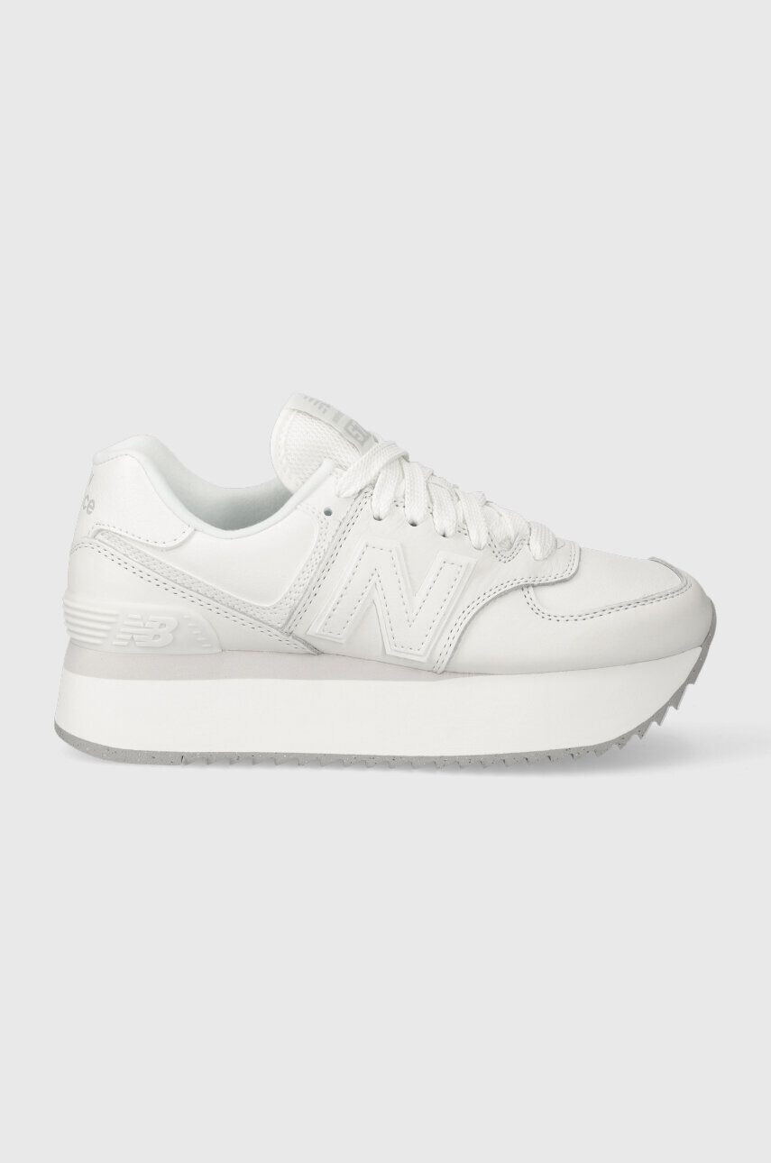 New Balance bőr sportcipő WL574ZFW fehér - Pepit.hu