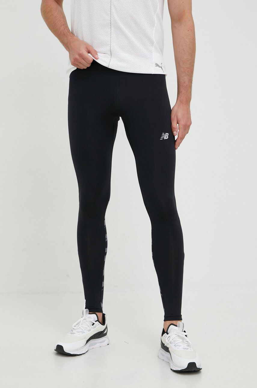 New Balance legging futáshoz Printed Accelerate fekete férfi nyomott mintás - Pepit.hu