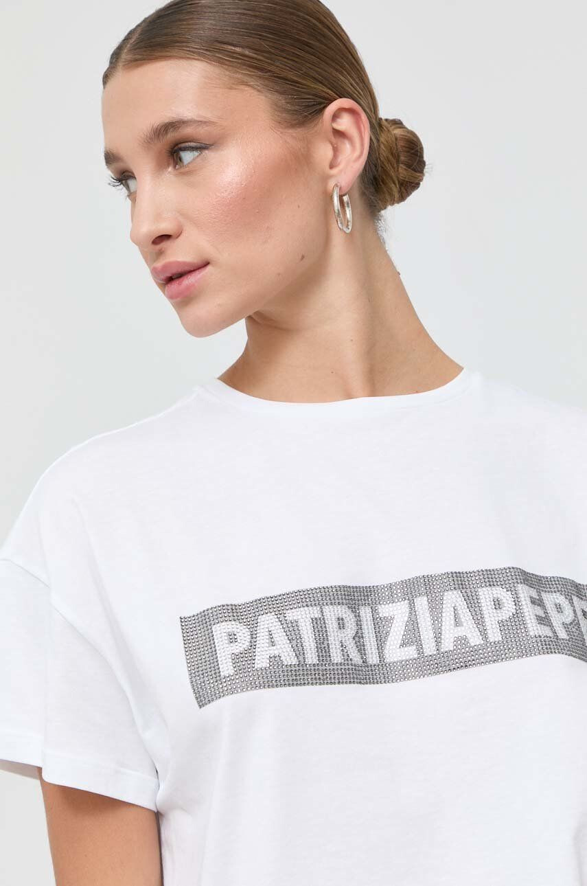 Patrizia Pepe pamut póló fehér - Pepit.hu