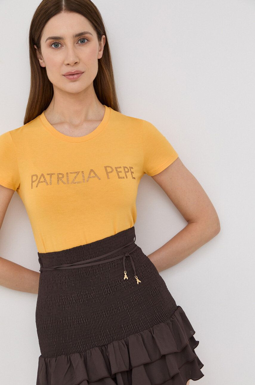 Patrizia Pepe t-shirt női sárga - Pepit.hu