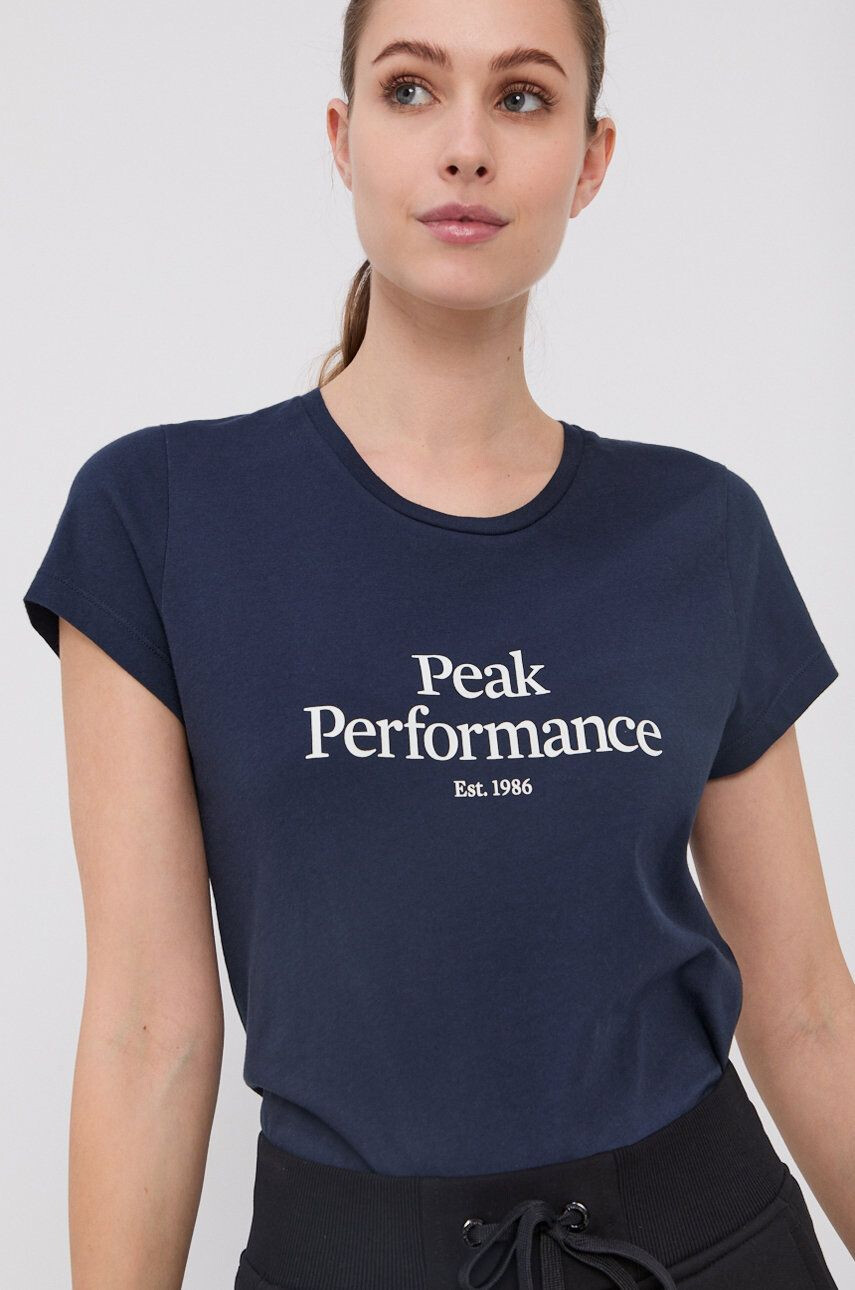 Peak Performance pamut póló sárga - Pepit.hu