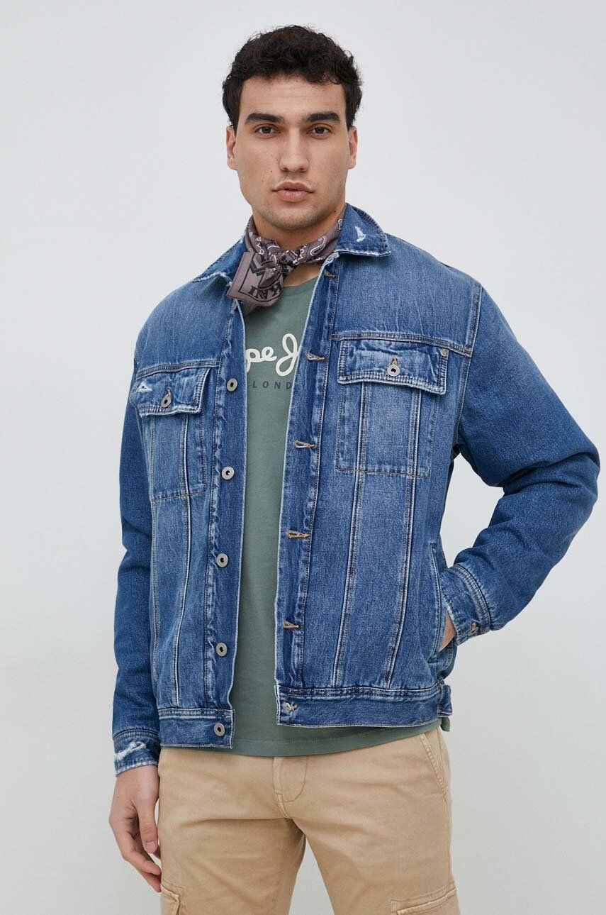 Pepe Jeans farmerdzseki Young Bandana férfi sötétkék átmeneti - Pepit.hu