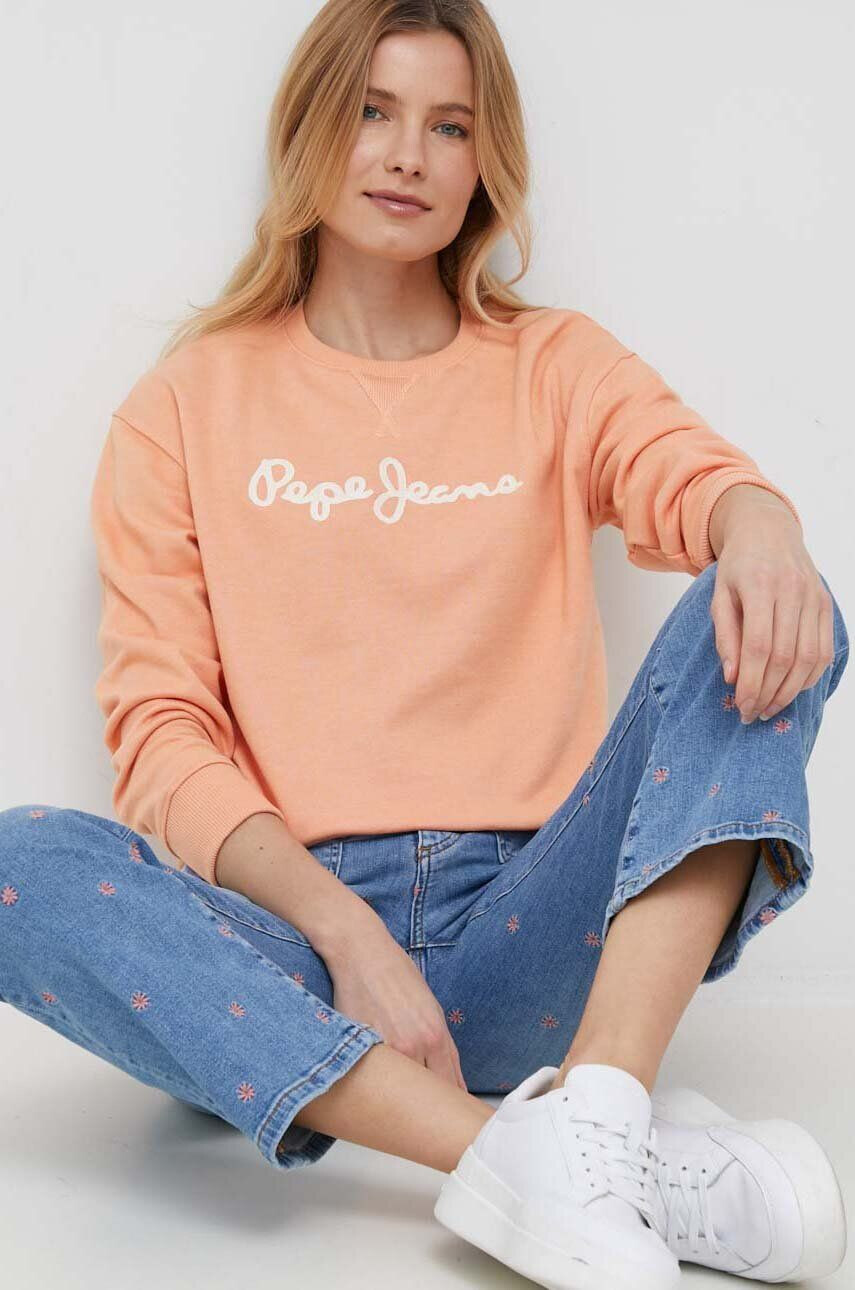 Pepe Jeans felső narancssárga női mintás - Pepit.hu