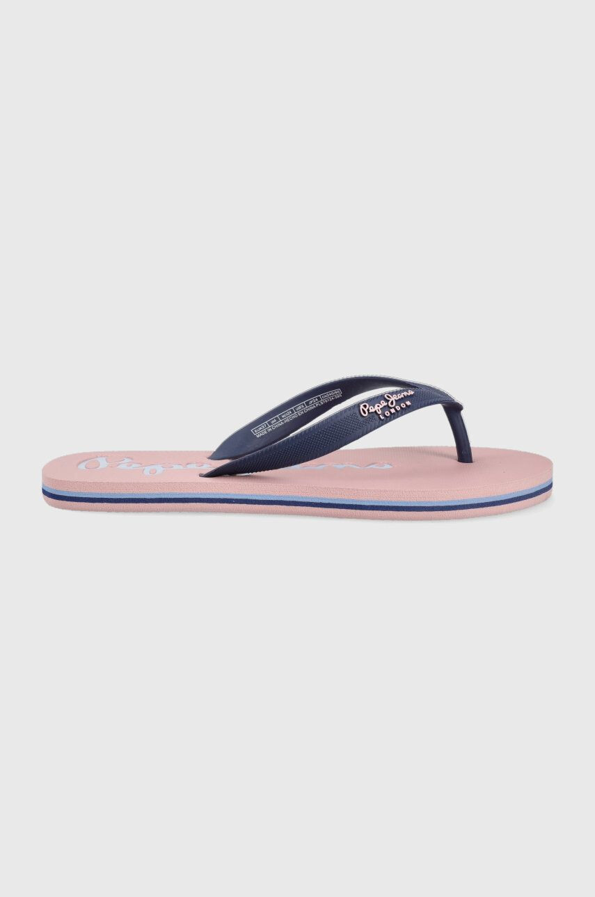 Pepe Jeans flip-flop Bay Beach Brand W rózsaszín női lapos talpú - Pepit.hu