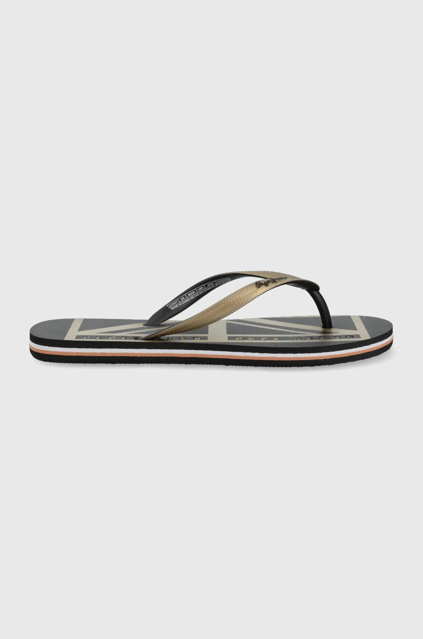 Pepe Jeans flip-flop Rake Flag sárga női lapos talpú - Pepit.hu