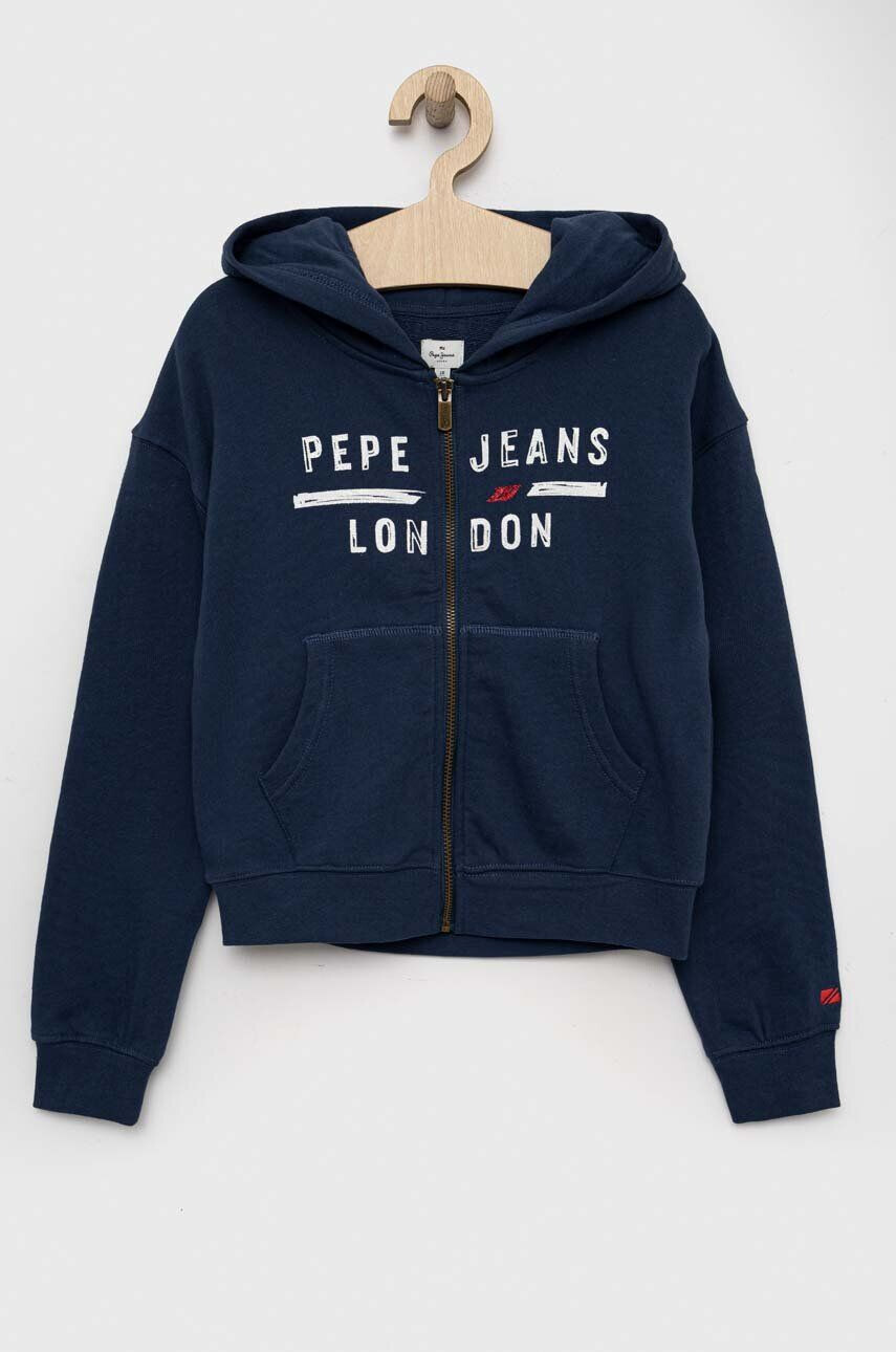 Pepe Jeans gyerek melegítőfelső pamutból sötétkék nyomott mintás - Pepit.hu