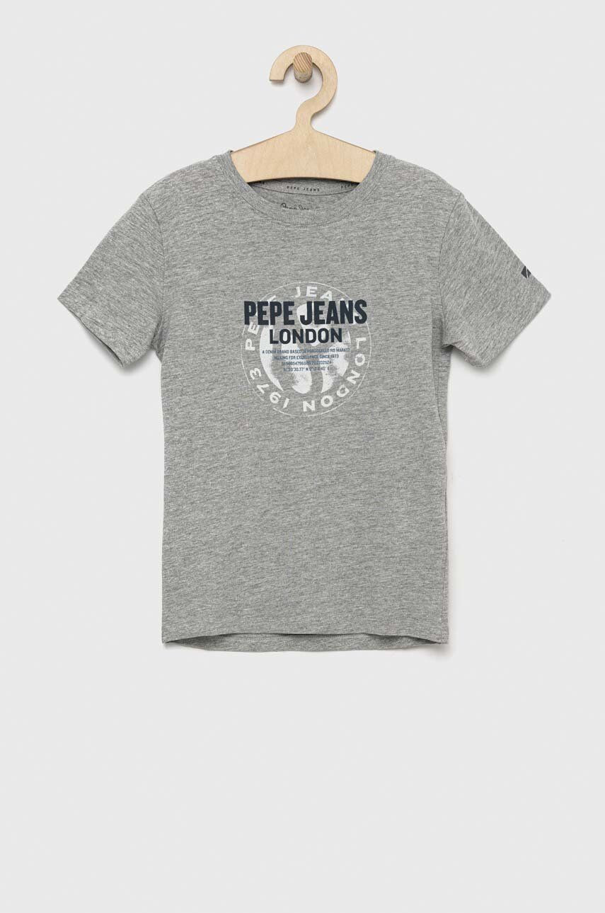 Pepe Jeans gyerek póló Non szürke nyomott mintás - Pepit.hu