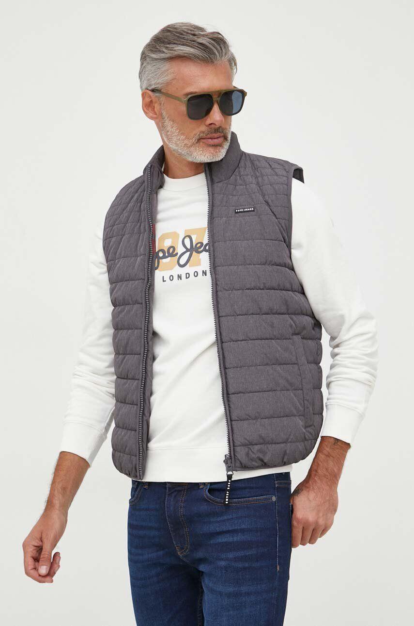 Pepe Jeans kifordítható mellény Boswell Gillet szürke férfi átmeneti - Pepit.hu