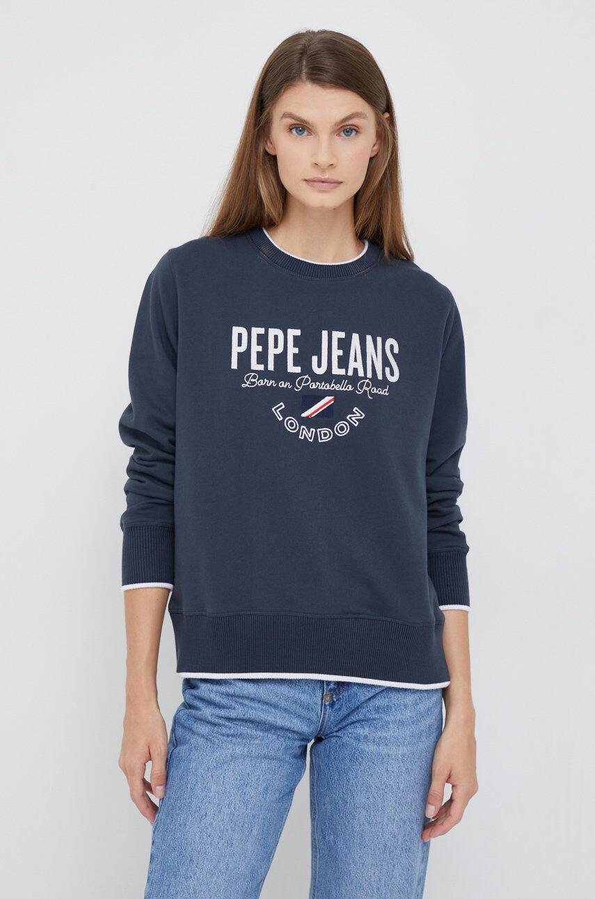 Pepe Jeans pamut melegítőfelső sötétkék férfi nyomott mintás - Pepit.hu