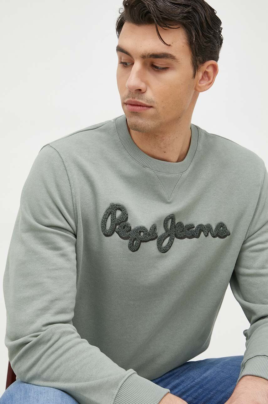 Pepe Jeans pamut melegítőfelső Ryan Crew rózsaszín férfi nyomott mintás - Pepit.hu