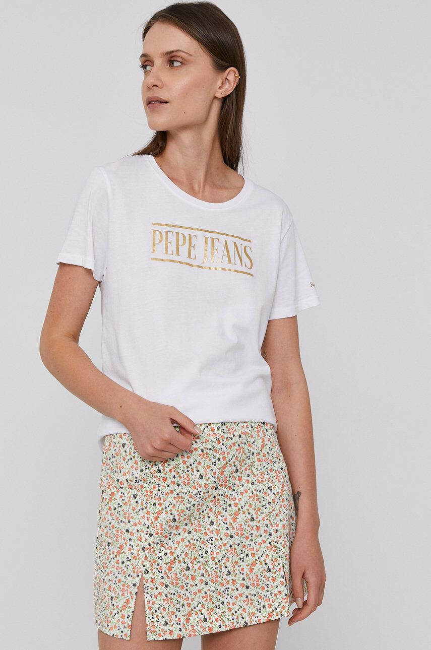 Pepe Jeans Pamut póló BLANCA - Pepit.hu