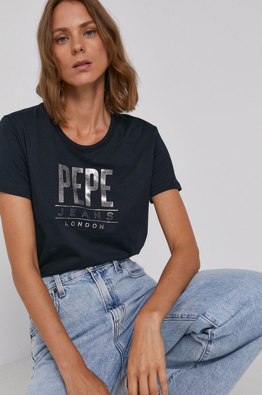 Pepe Jeans Pamut póló Blancas - Pepit.hu