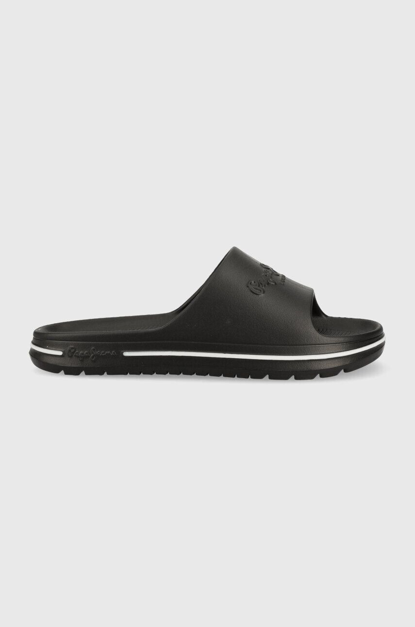 Pepe Jeans papucs BEACH SLIDE fekete férfi PMS70121 - Pepit.hu