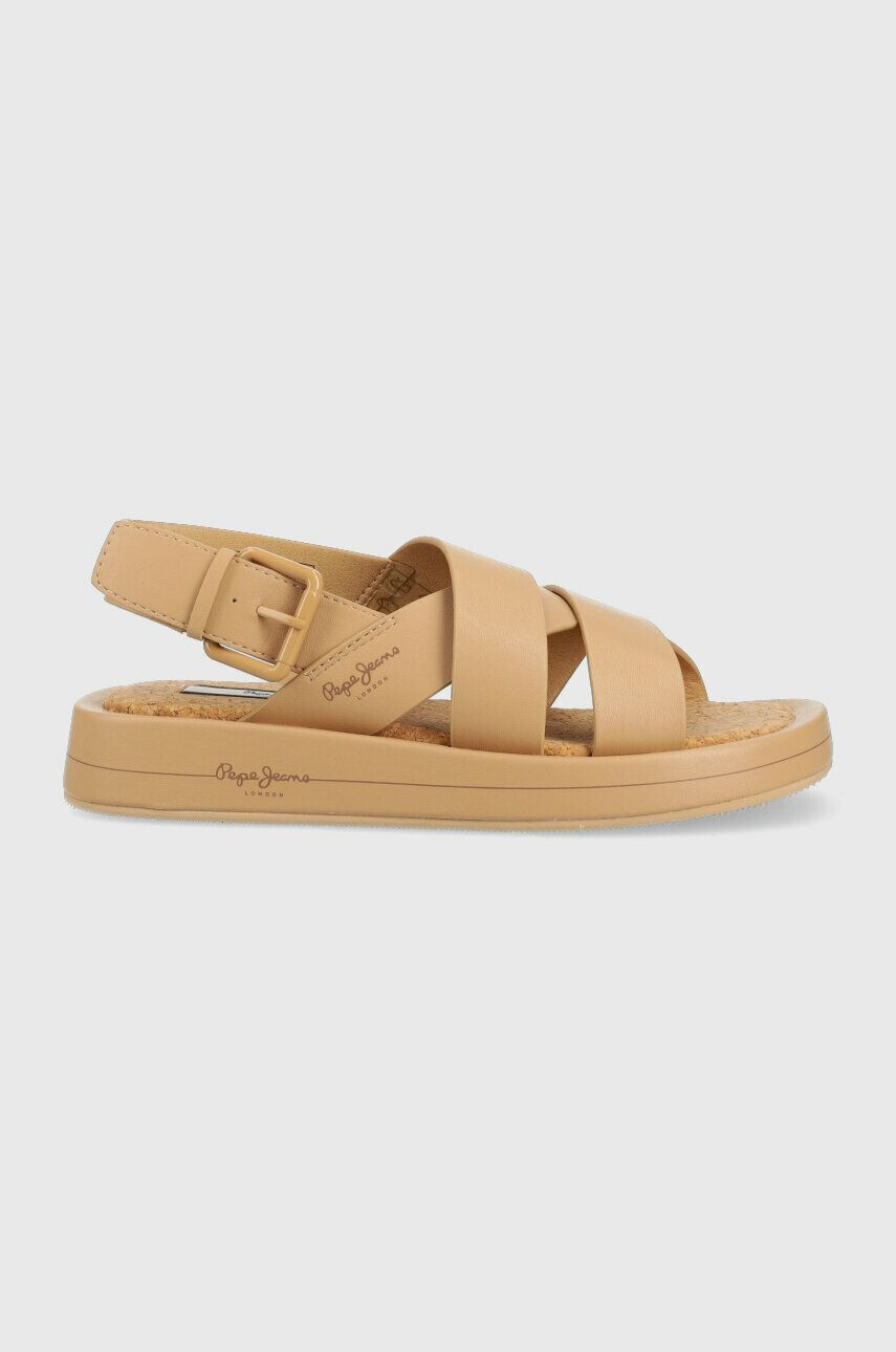 Pepe Jeans szandál SUMMER bézs női platformos PLS90578 - Pepit.hu