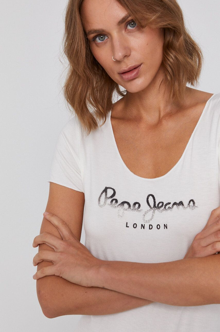 Pepe Jeans t-shirt Belinda női fehér - Pepit.hu