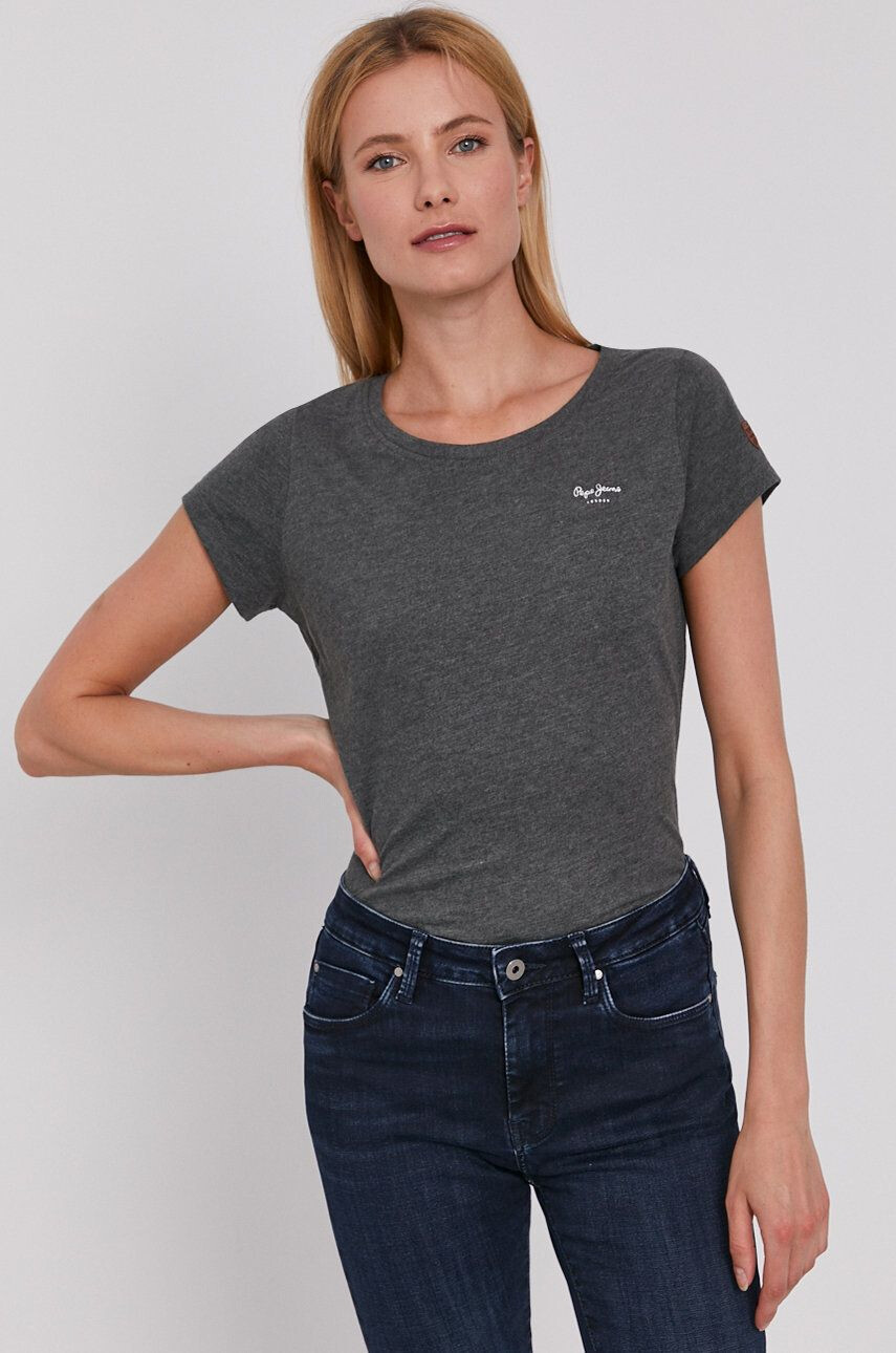 Pepe Jeans t-shirt Marjorie női szürke - Pepit.hu