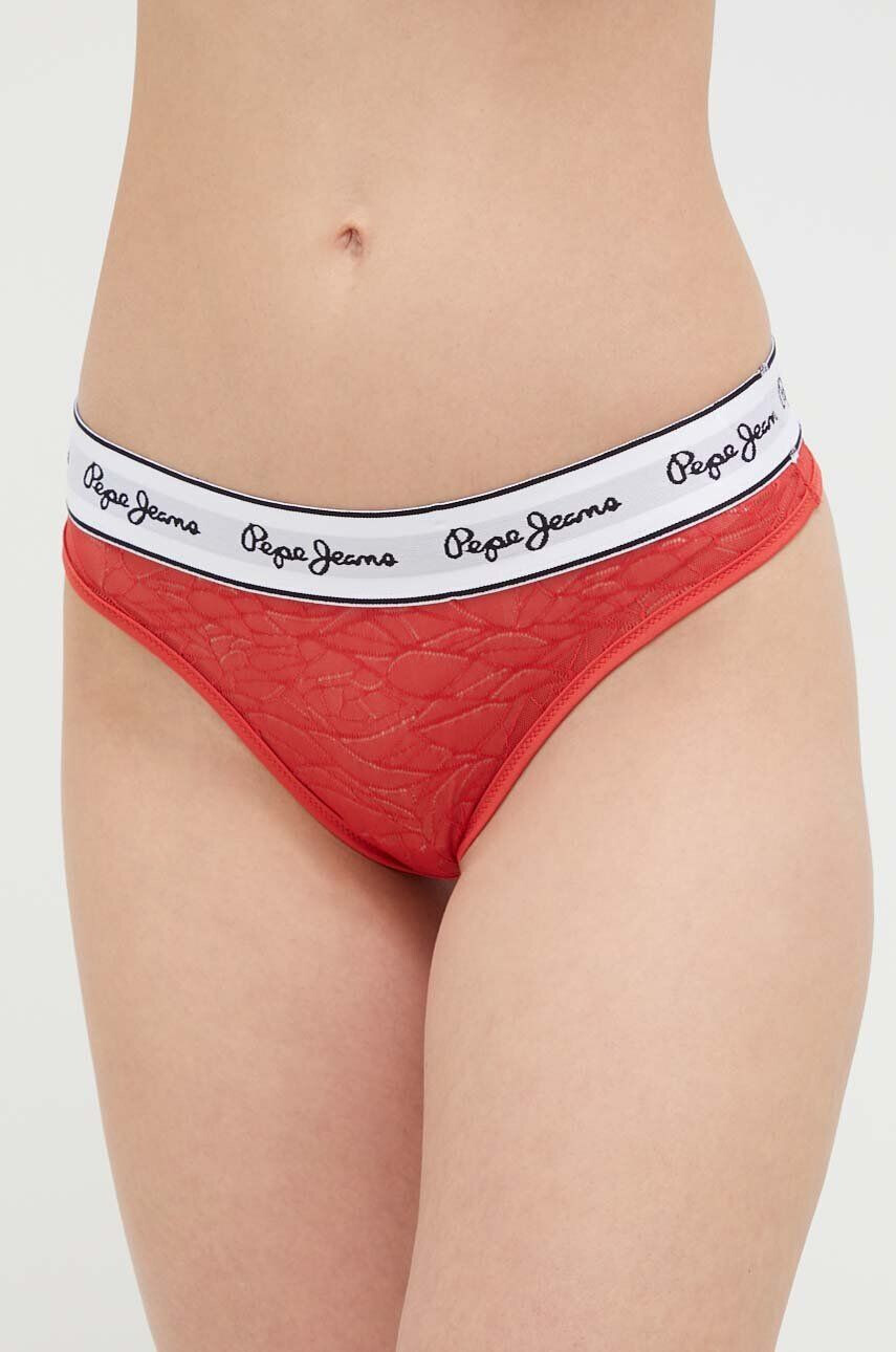 Pepe Jeans tanga piros átlátszó - Pepit.hu