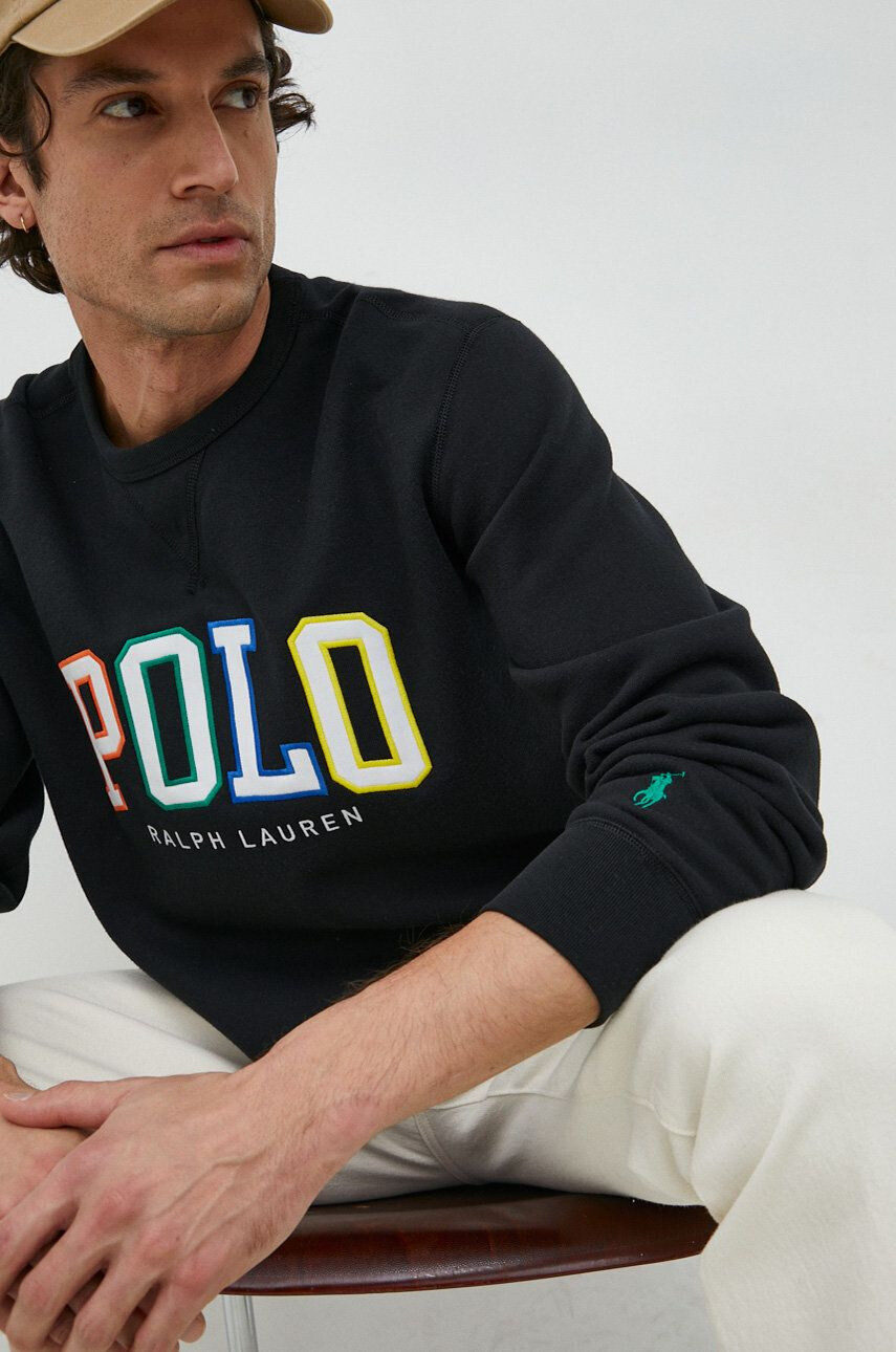 Polo Ralph Lauren felső fekete férfi nyomott mintás - Pepit.hu