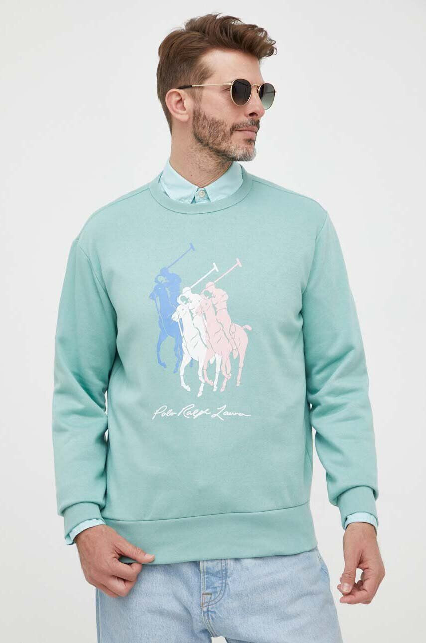 Polo Ralph Lauren felső zöld férfi nyomott mintás - Pepit.hu