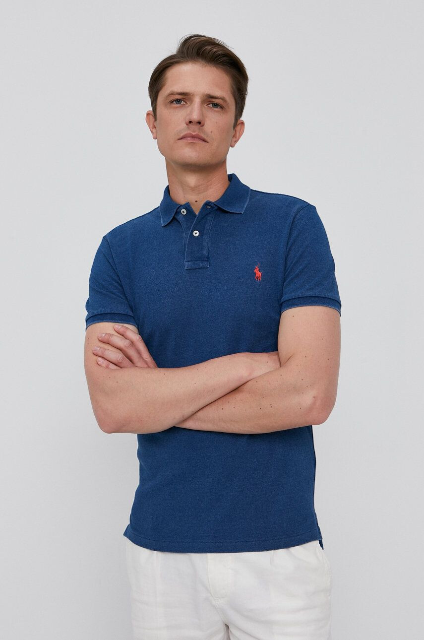 Polo Ralph Lauren poló kék férfi sima - Pepit.hu