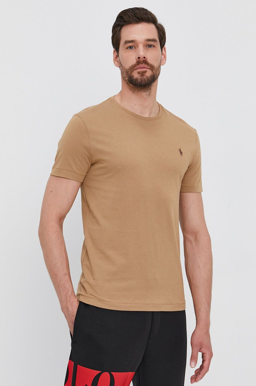 Polo Ralph Lauren t-shirt barna férfi sima - Pepit.hu