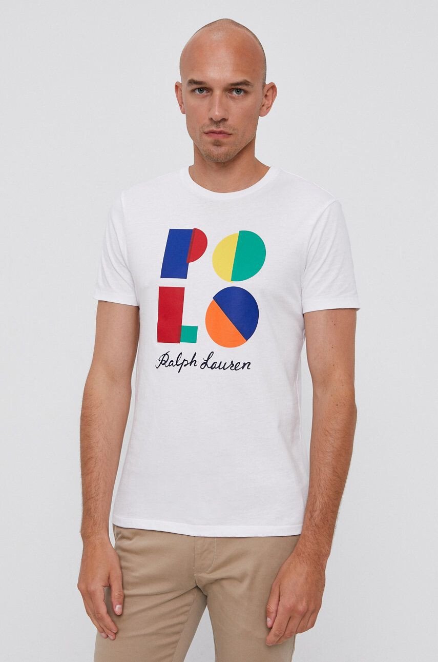 Polo Ralph Lauren t-shirt fehér férfi nyomott mintás - Pepit.hu