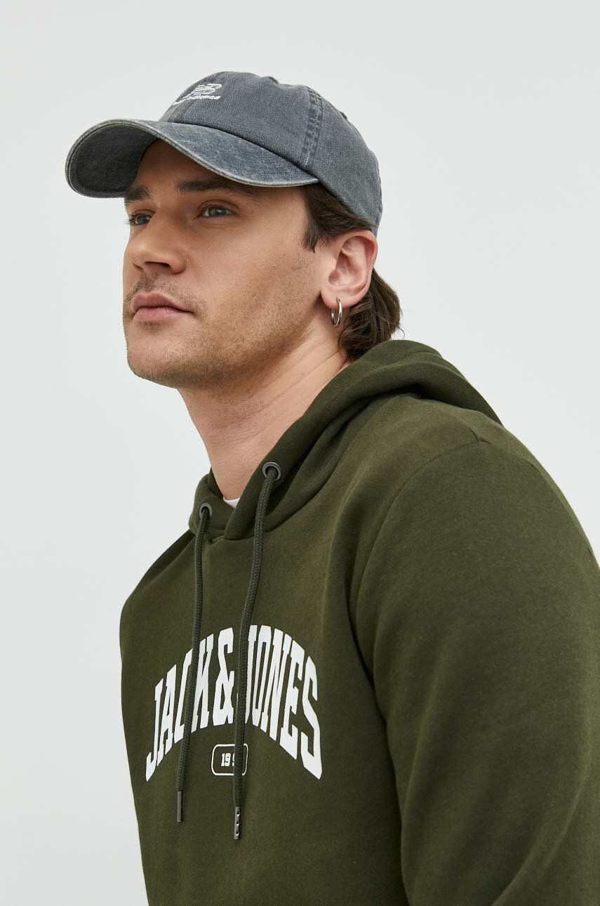 Premium by Jack&Jones felső zöld férfi nyomott mintás kapucnis - Pepit.hu