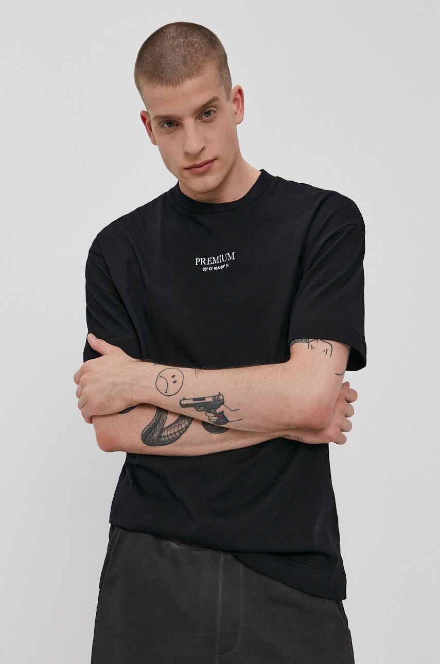 Premium by Jack&Jones t-shirt fekete férfi nyomott mintás - Pepit.hu