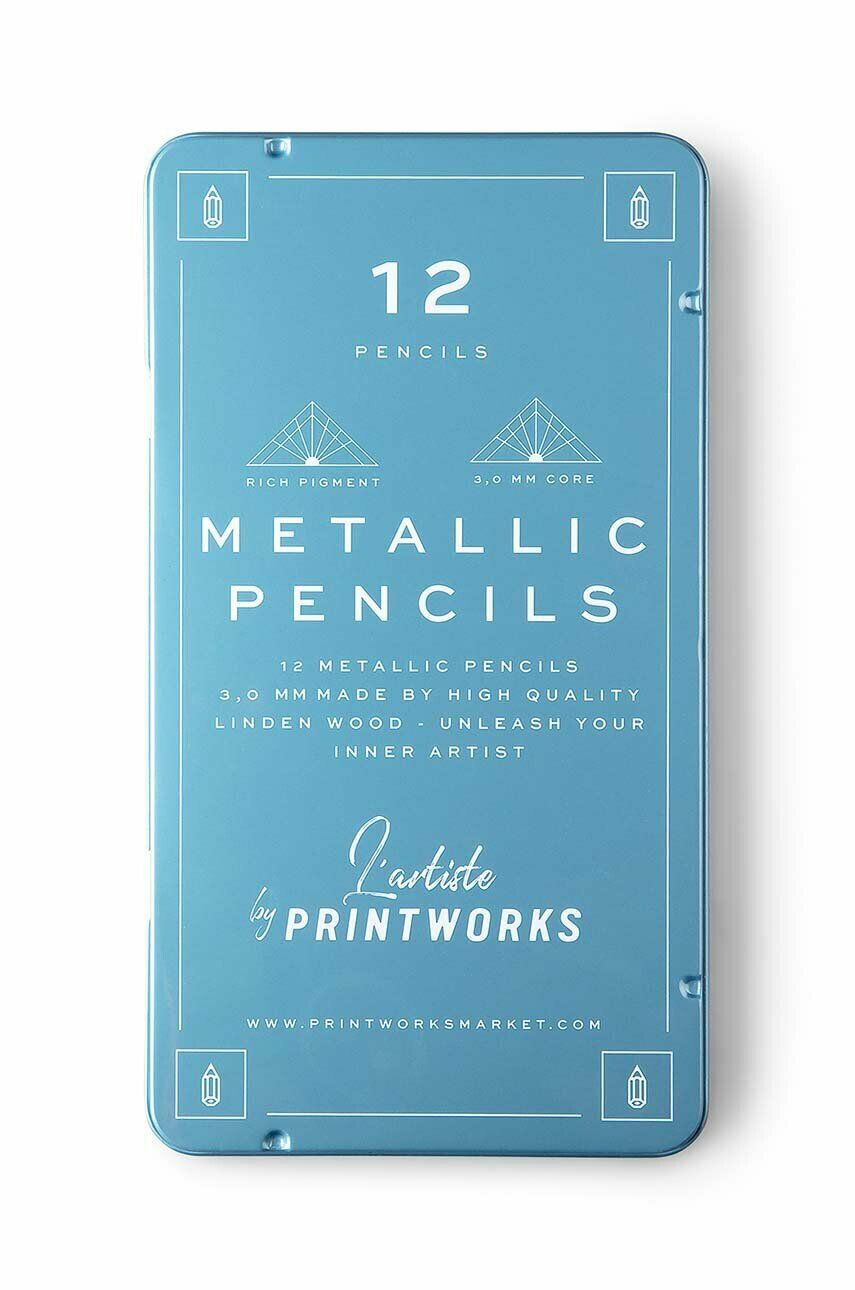 Printworks ceruza készlet tokban Metallic 12 db - Pepit.hu