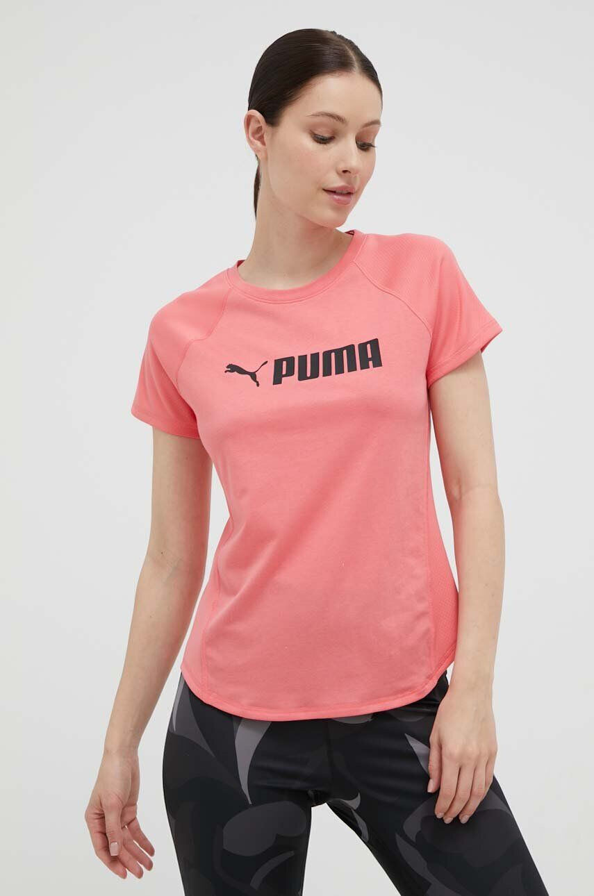 Puma edzős póló Fit Logo rózsaszín - Pepit.hu