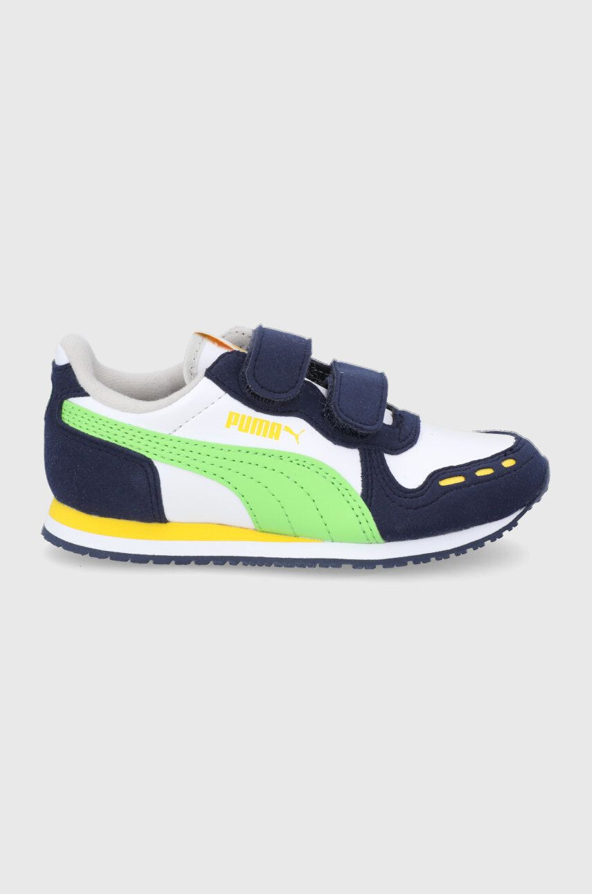 Puma gyerek cipő Cabana Racer SL V PS fehér - Pepit.hu