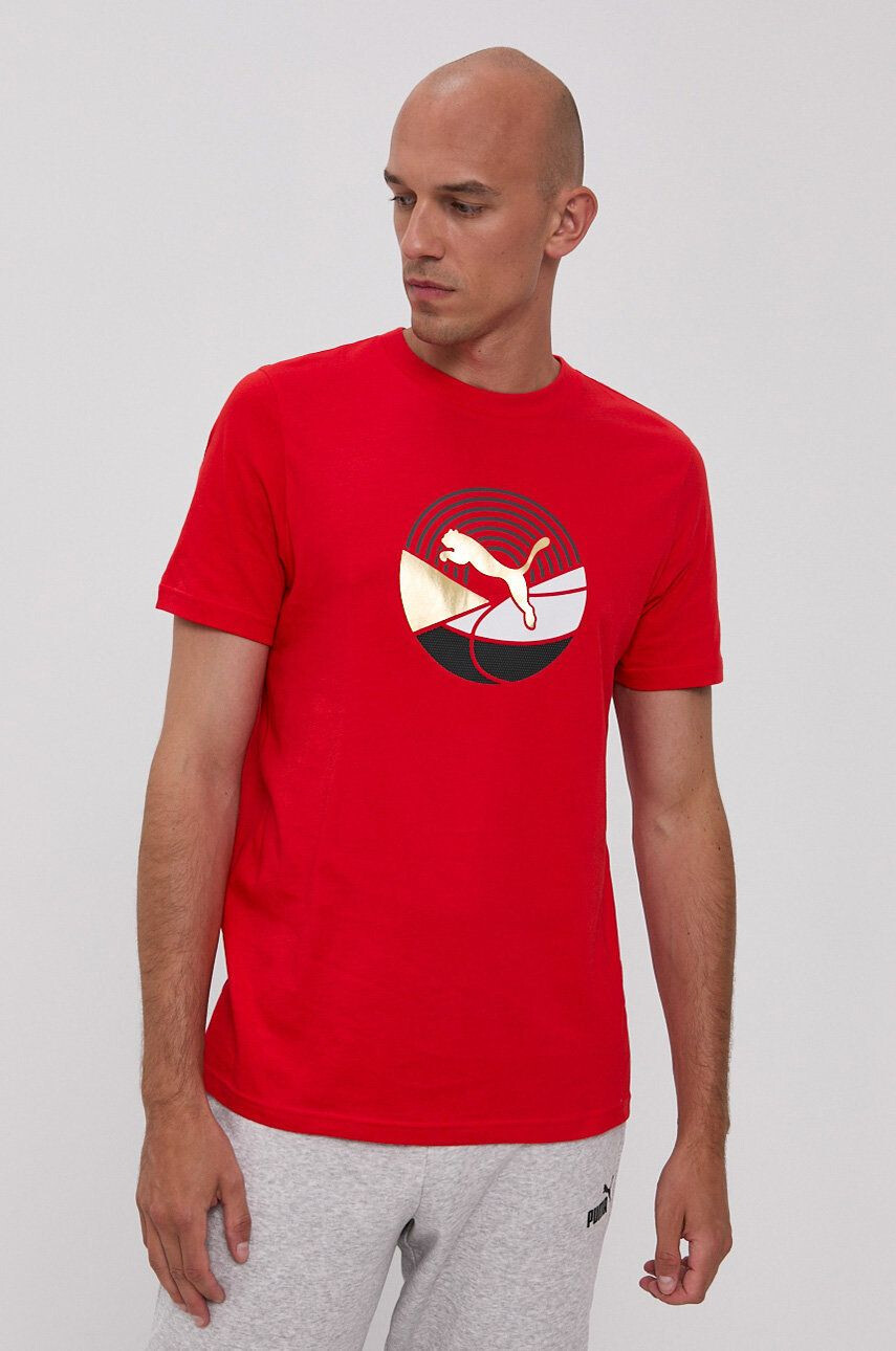 Puma t-shirt bézs férfi nyomott mintás - Pepit.hu