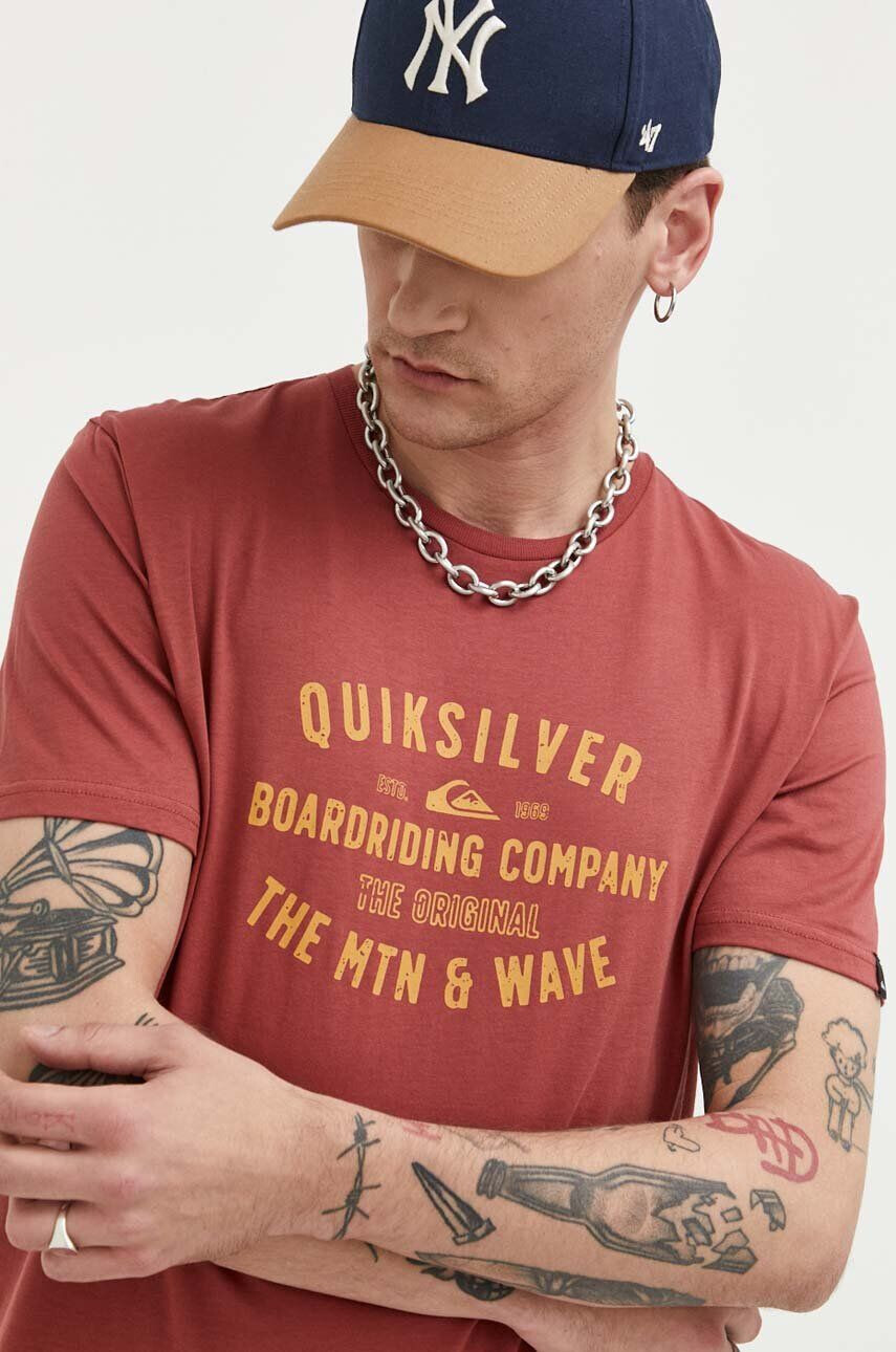 Quiksilver pamut póló piros nyomott mintás - Pepit.hu