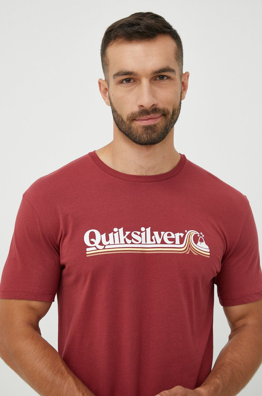 Quiksilver pamut póló piros nyomott mintás - Pepit.hu