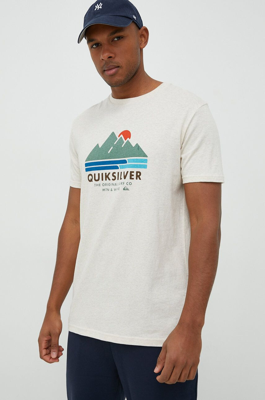 Quiksilver pamut póló fekete nyomott mintás - Pepit.hu