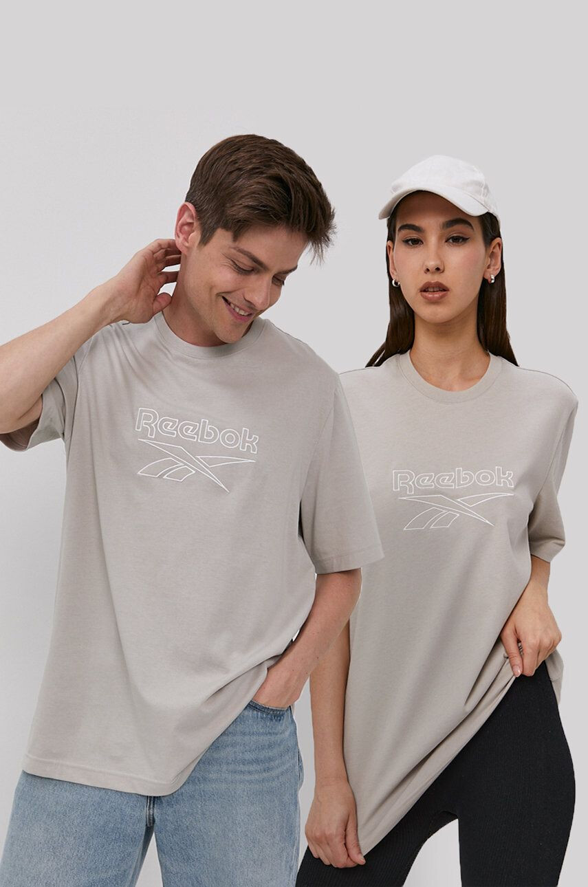 Reebok Classic t-shirt szürke nyomott mintás - Pepit.hu