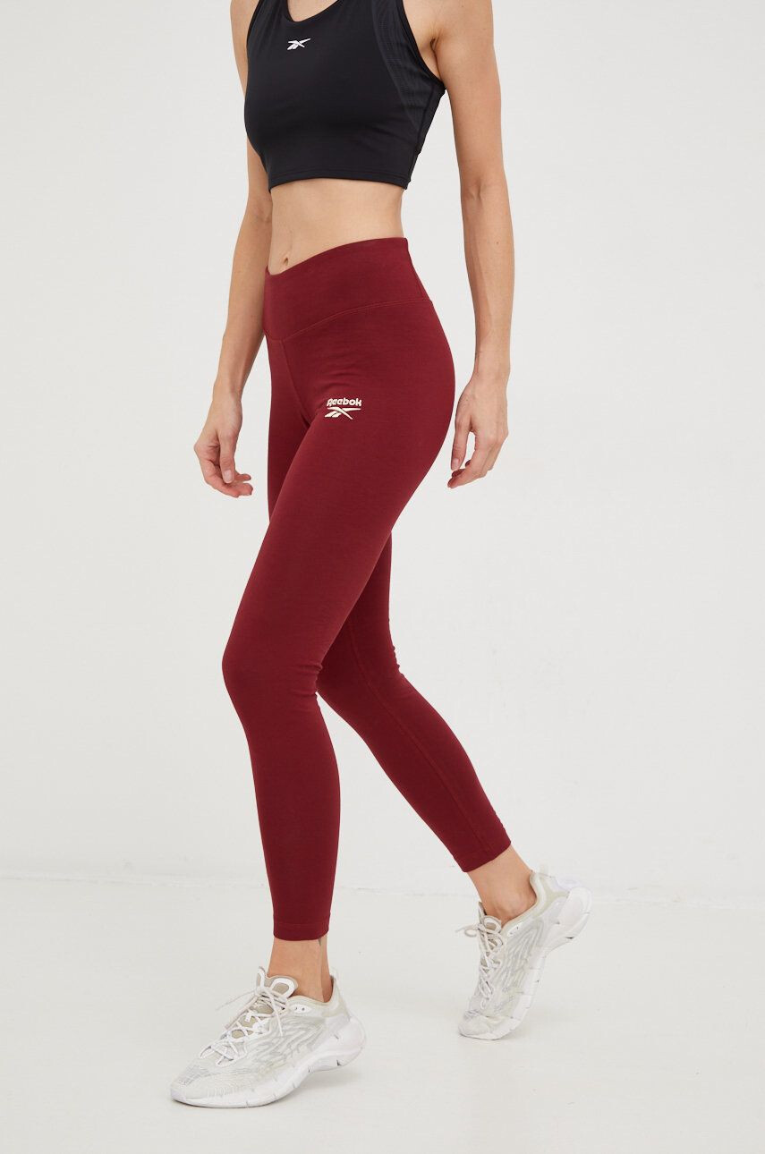 Reebok edzős legging Identity bordó női sima - Pepit.hu