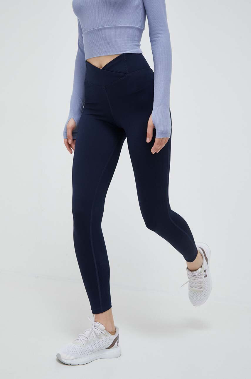 Reebok edzős legging Workout Ready Basic sötétkék sima - Pepit.hu