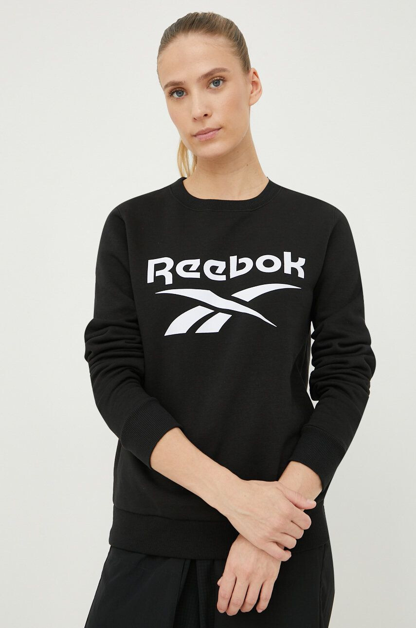 Reebok felső fekete női nyomott mintás - Pepit.hu