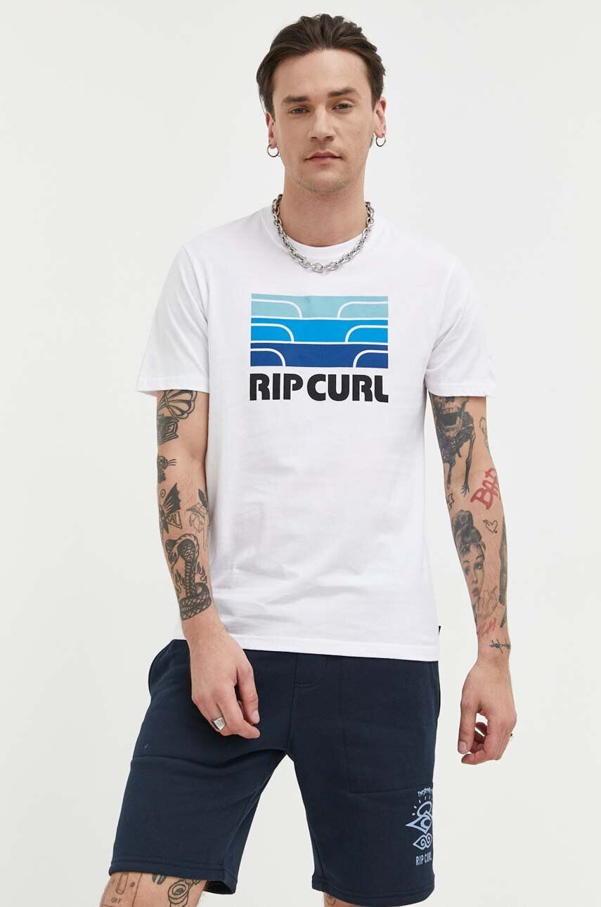 Rip Curl pamut póló fehér nyomott mintás - Pepit.hu