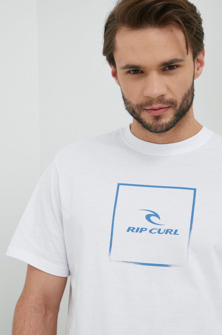 Rip Curl pamut póló Corp Icon Tee fehér nyomott mintás - Pepit.hu