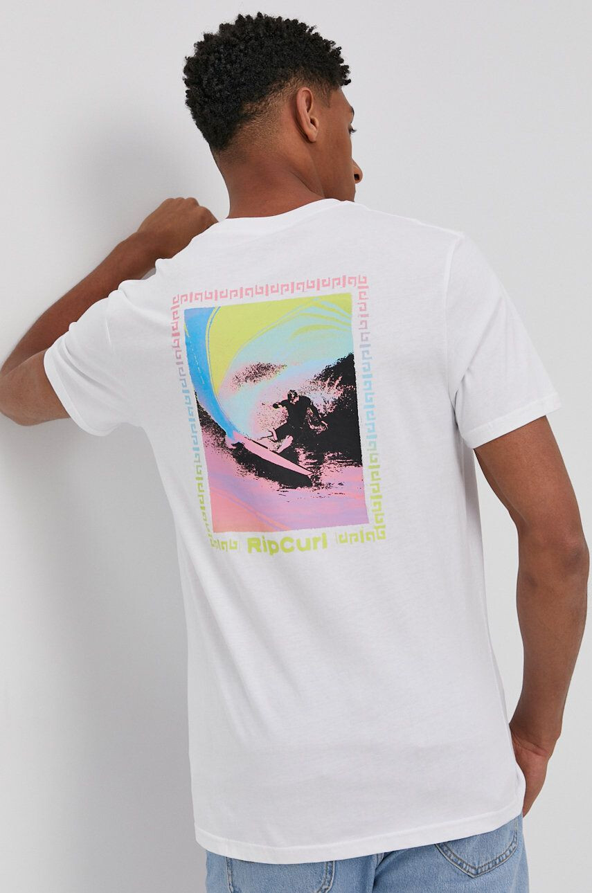 Rip Curl t-shirt fehér férfi nyomott mintás - Pepit.hu