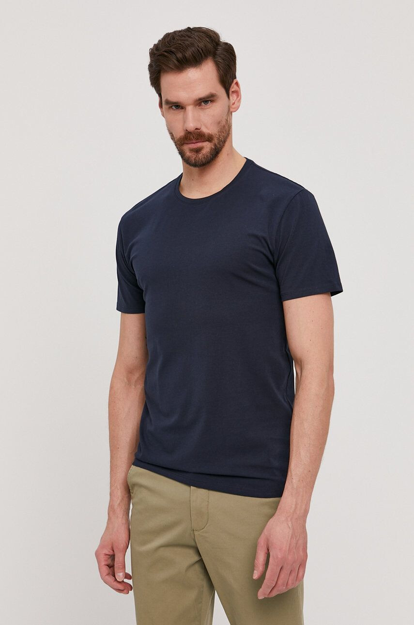 Selected Homme Selected t-shirt sötétkék sima - Pepit.hu