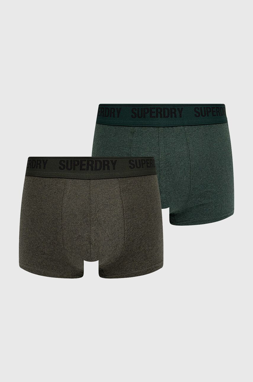 Superdry boxeralsó (2 db) zöld férfi - Pepit.hu