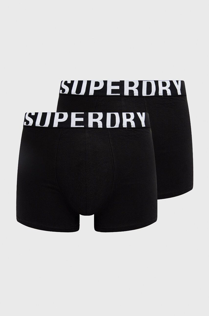 Superdry boxeralsó (2-pack) fekete - Pepit.hu