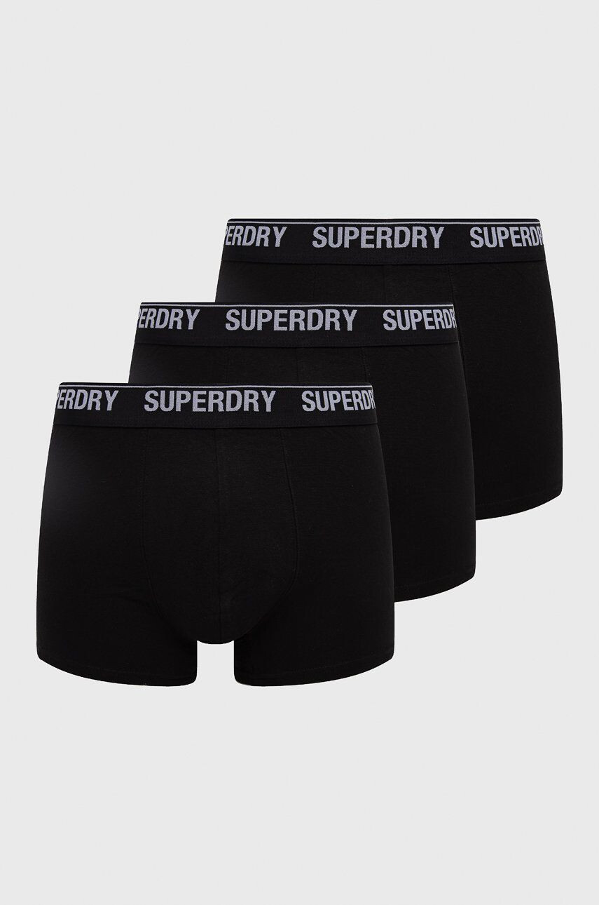 Superdry boxeralsó (3-pack) fekete - Pepit.hu