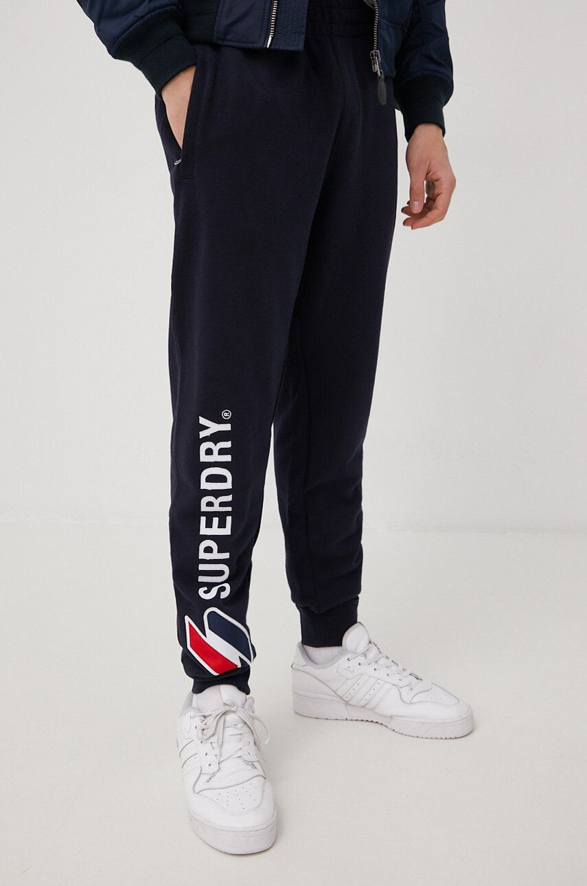 Superdry melegítőnadrág sötétkék férfi sima - Pepit.hu