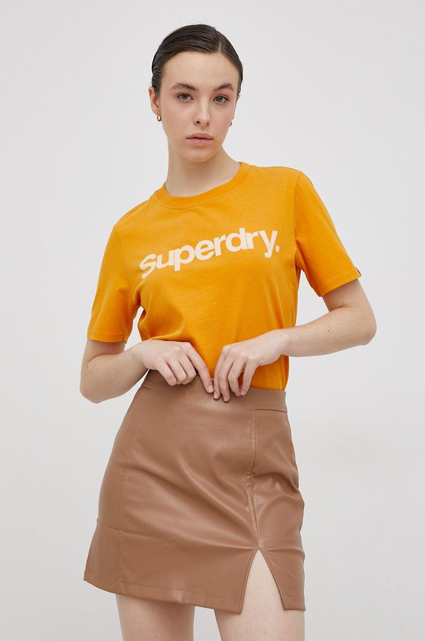 Superdry pamut póló narancssárga - Pepit.hu